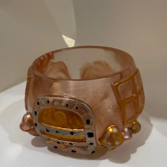 Unique Resin,Mushroom House Art Decor in Silver and Gold - Picture 7 of 10